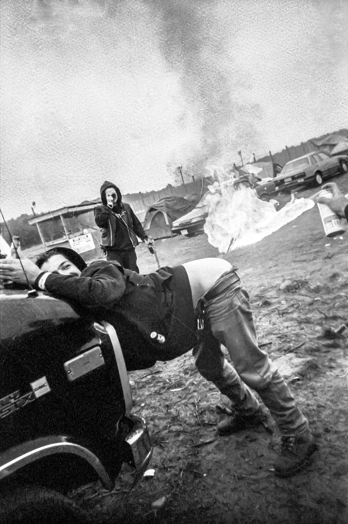 Punkfest - Eau Claire, WI, 1999 - Biff from Sick on the Bus Lights Fireworks from the Crack of his Arse, Photo by John Veit