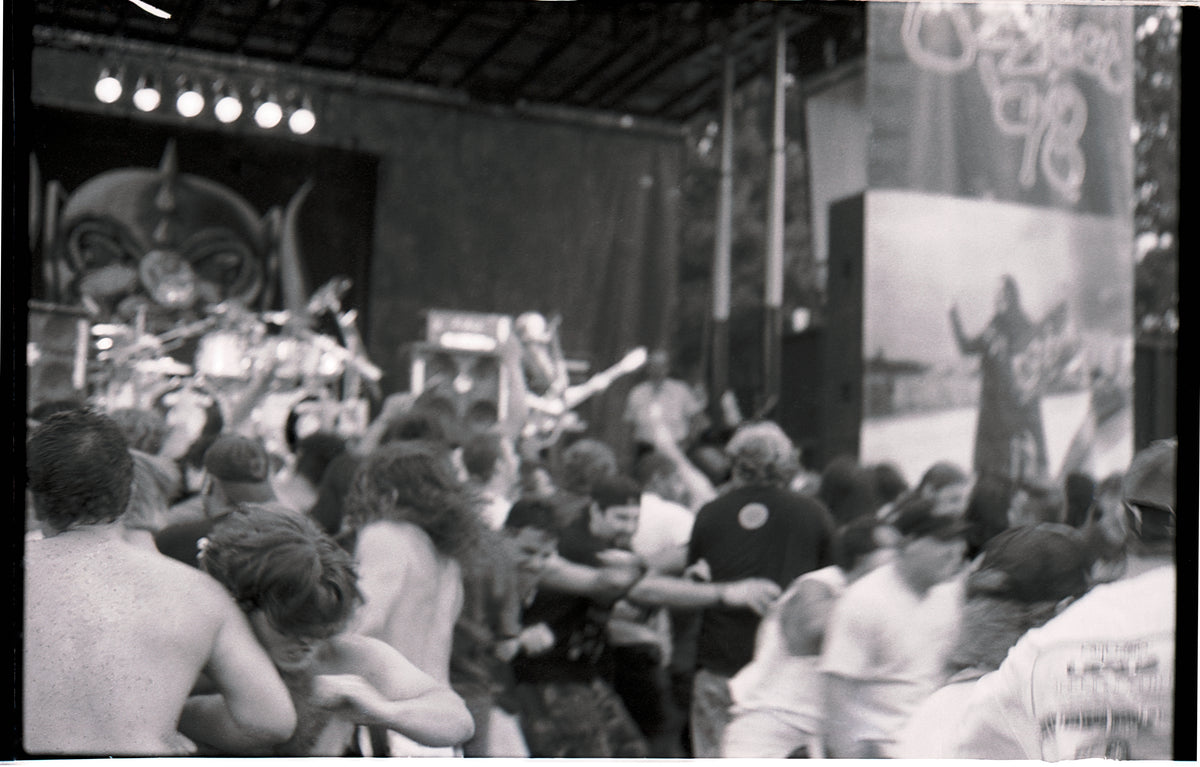 Motorhead Pit - 1998 Ozzfest - Photo by John Veit - Total size with frame 15" x 12"