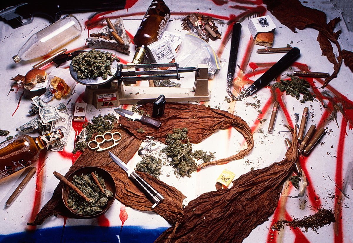 1996 Weed Dealer Scene - Brooklyn, NY, 1996 - Photo By Gary Griffin - Directed by John Veit -  Total Size with Frame 23" x 15"
