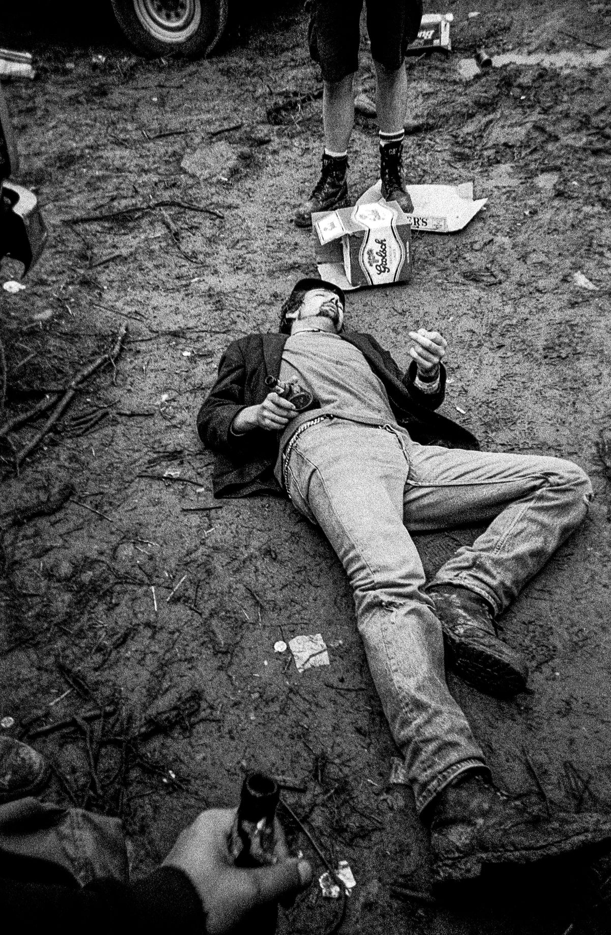 Punkfest - Eau Claire, WI - 1999 - BIff from Sick on the Bus rests on the ground. Photo by John Veit