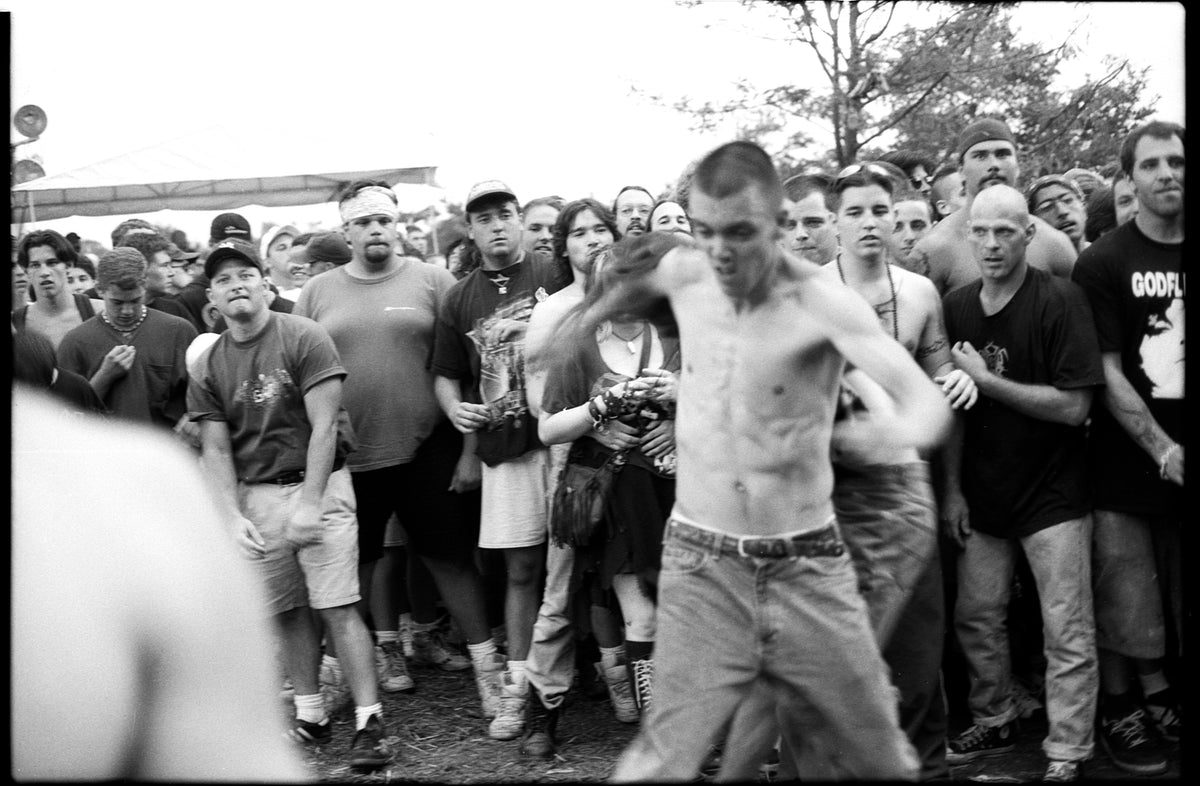 Motorhead Mosh Pit - Ozzfest, New Jersey, 1996 - Photo by John Veit - Total size with frame 15.75" X 11.75"