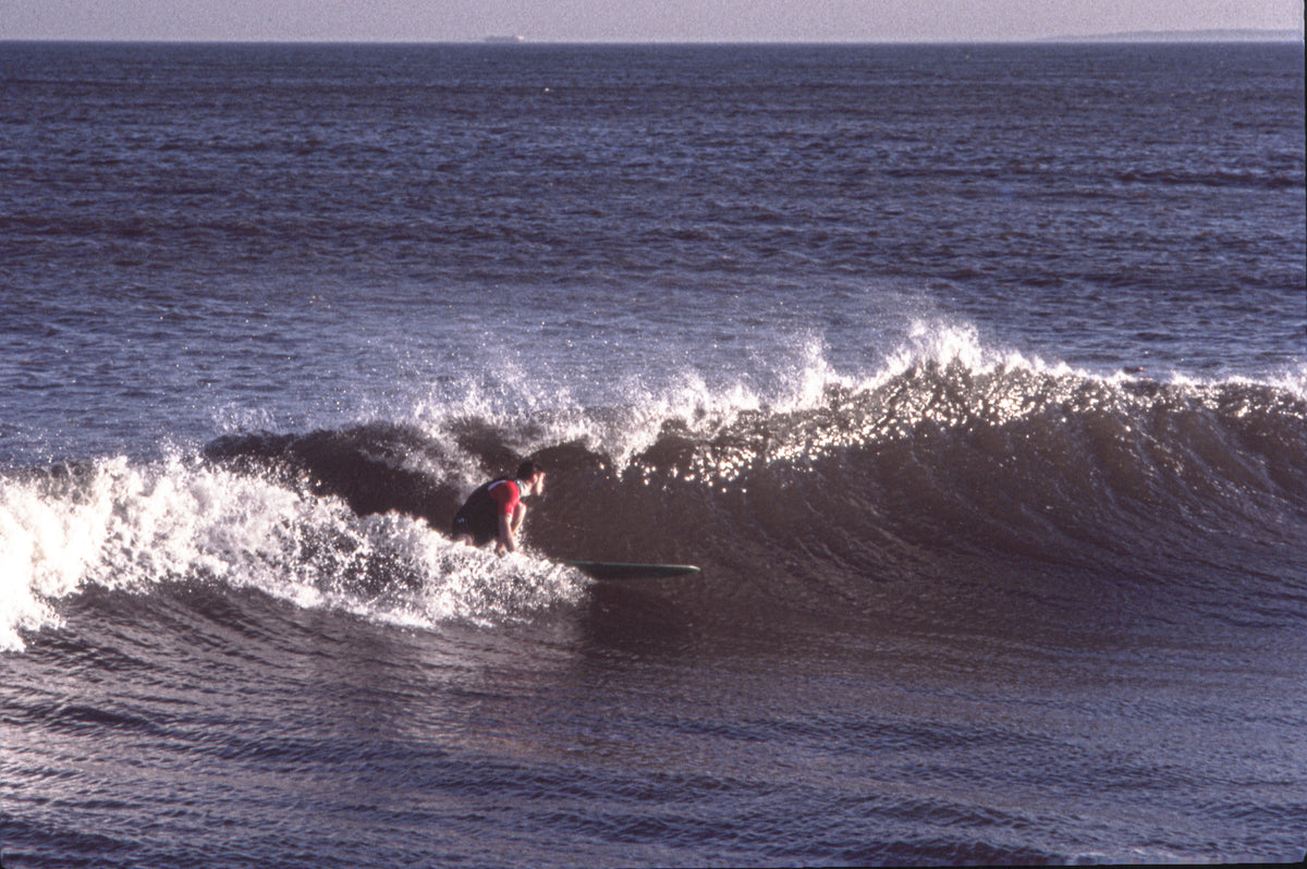 Rockaway Beach, NYC Longboarder, 1998 -  Framed Print